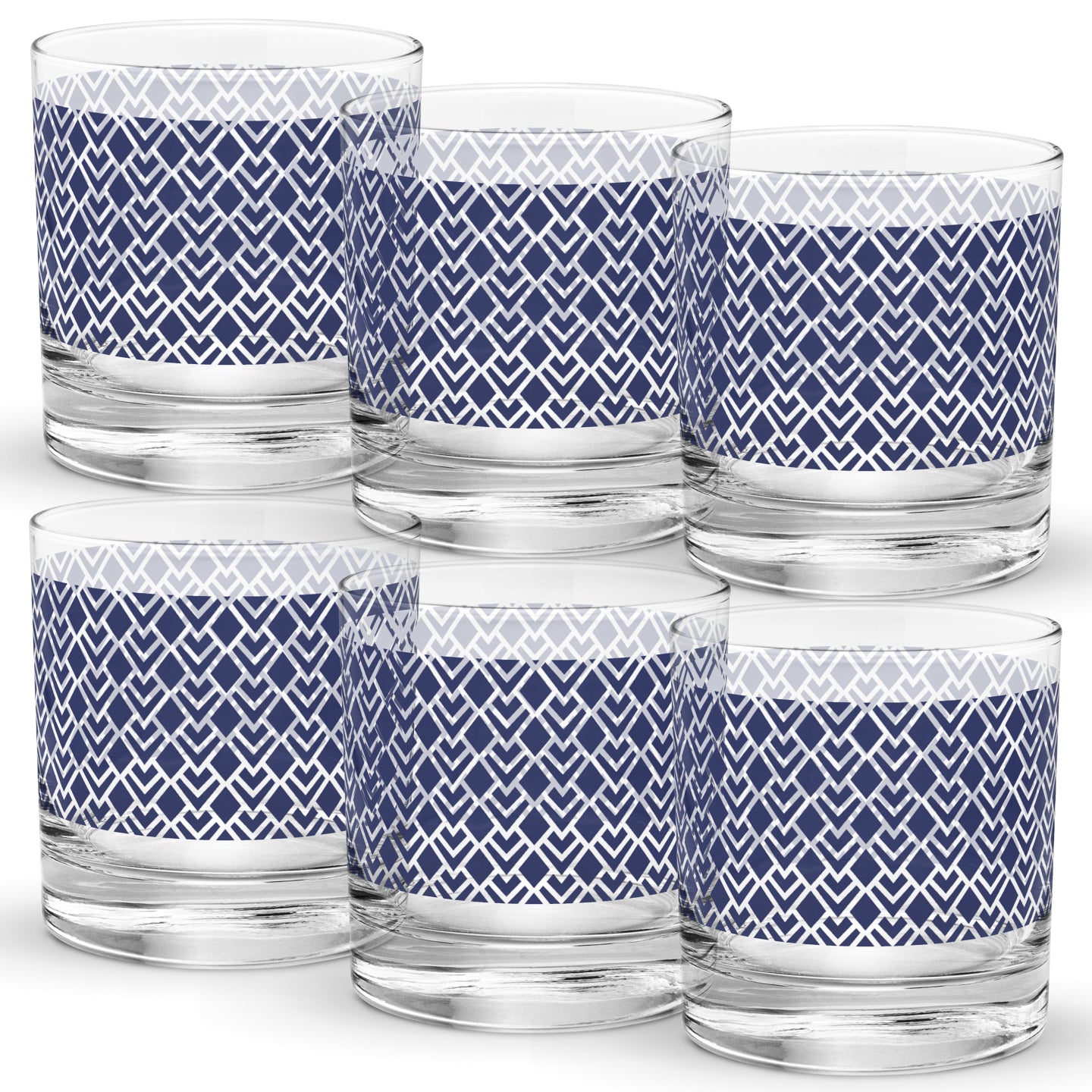 Sapphire Deco Rocks Glass | Signature Design