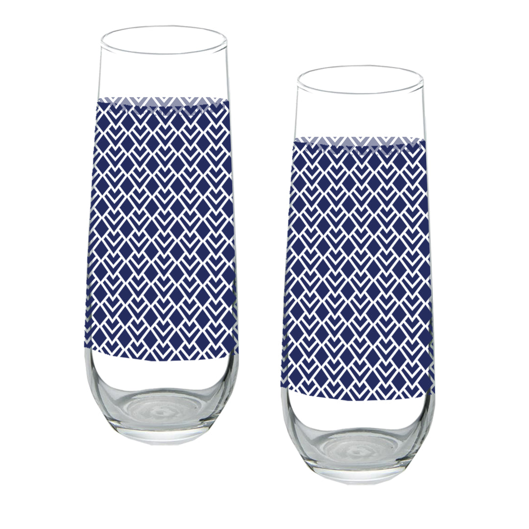 Sapphire Deco Stemless Champagne Glass | Signature Design