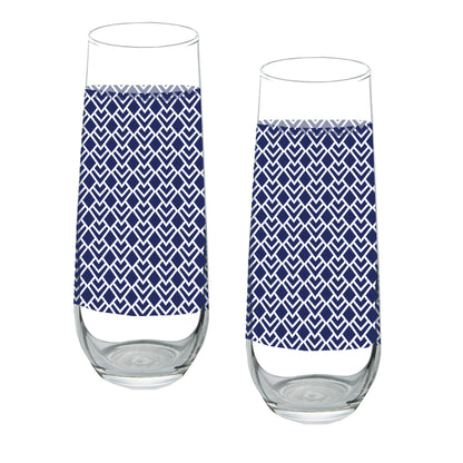 Sapphire Deco Stemless Champagne Glass | Signature Design
