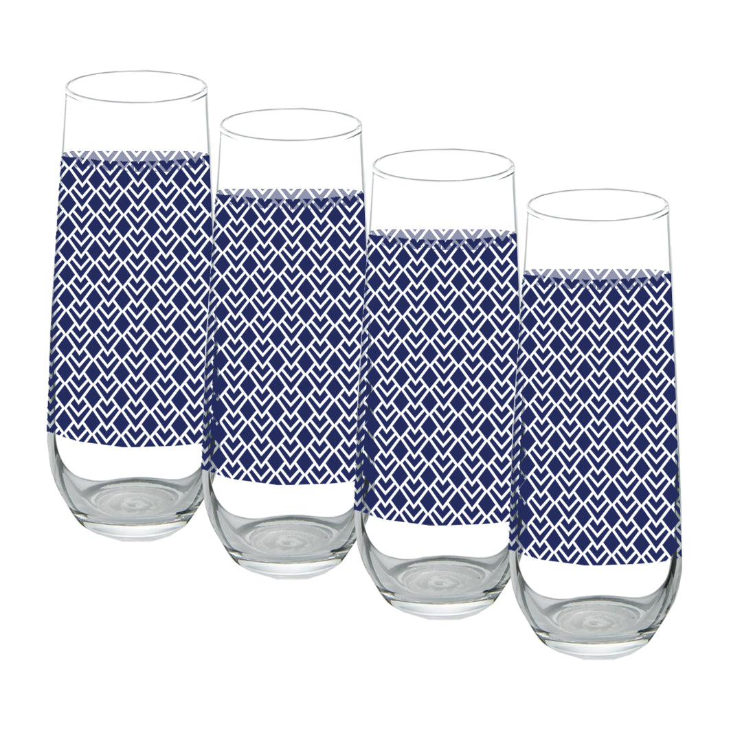 Sapphire Deco Stemless Champagne Glass | Signature Design