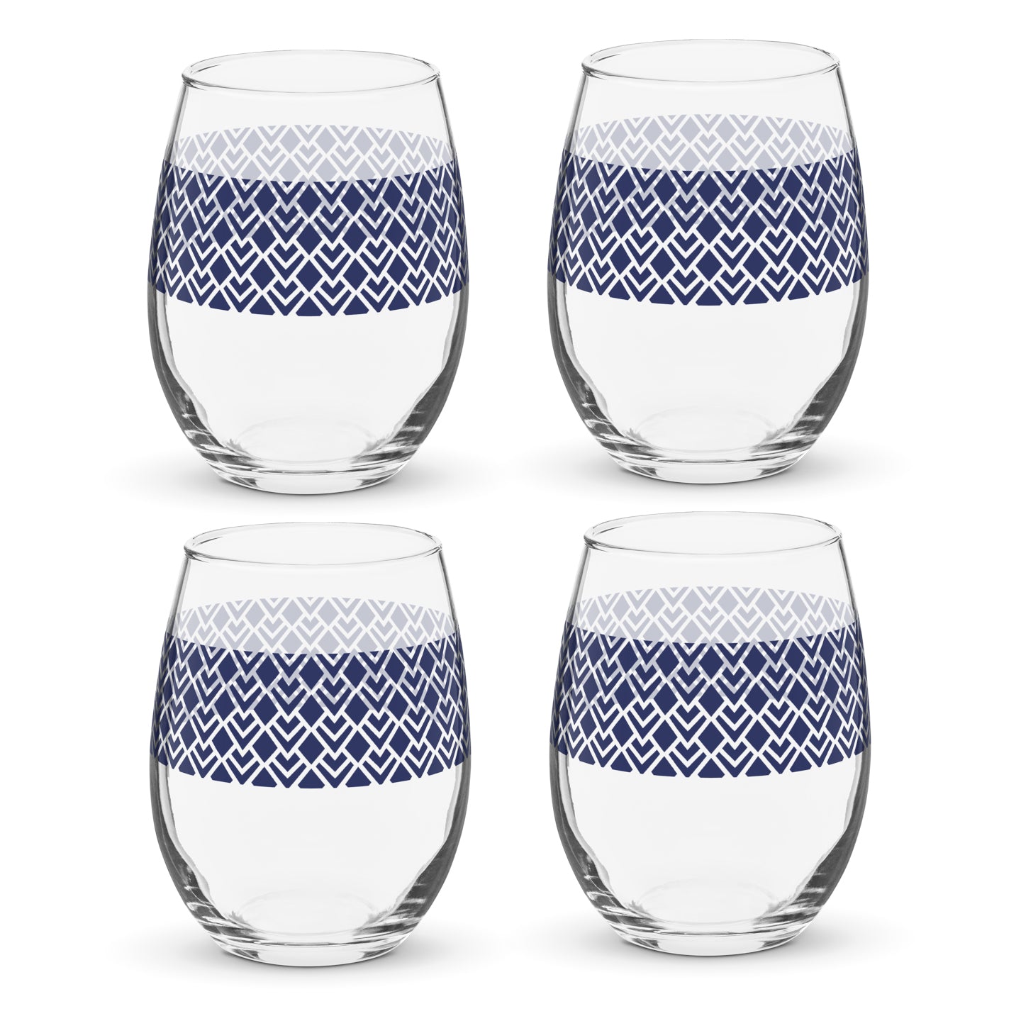 Sapphire Deco Stemless Wine Glass | Signature Design