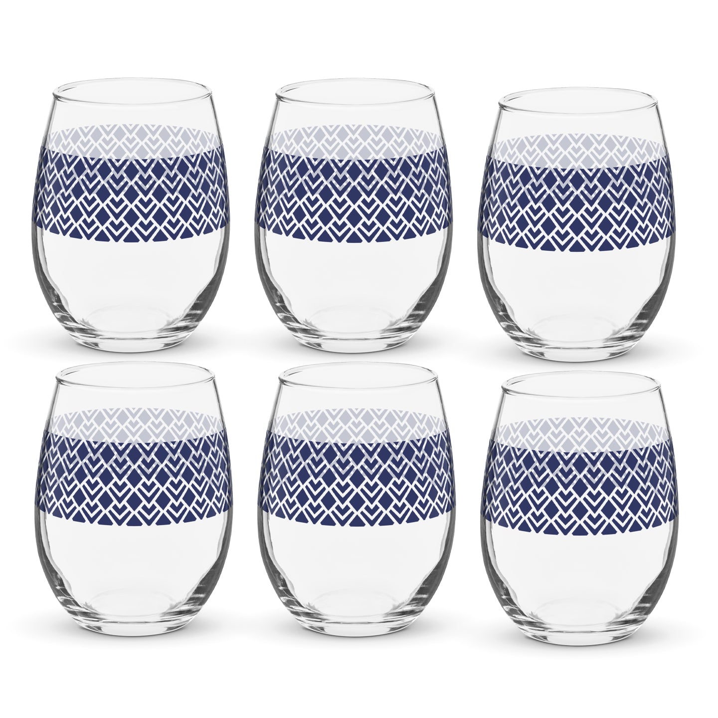 Sapphire Deco Stemless Wine Glass | Signature Design