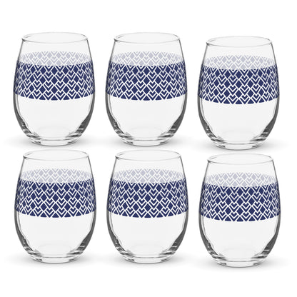 Sapphire Deco Stemless Wine Glass | Signature Design