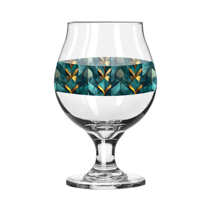 Gilded Patina Belgian Beer Glass | Signature Design