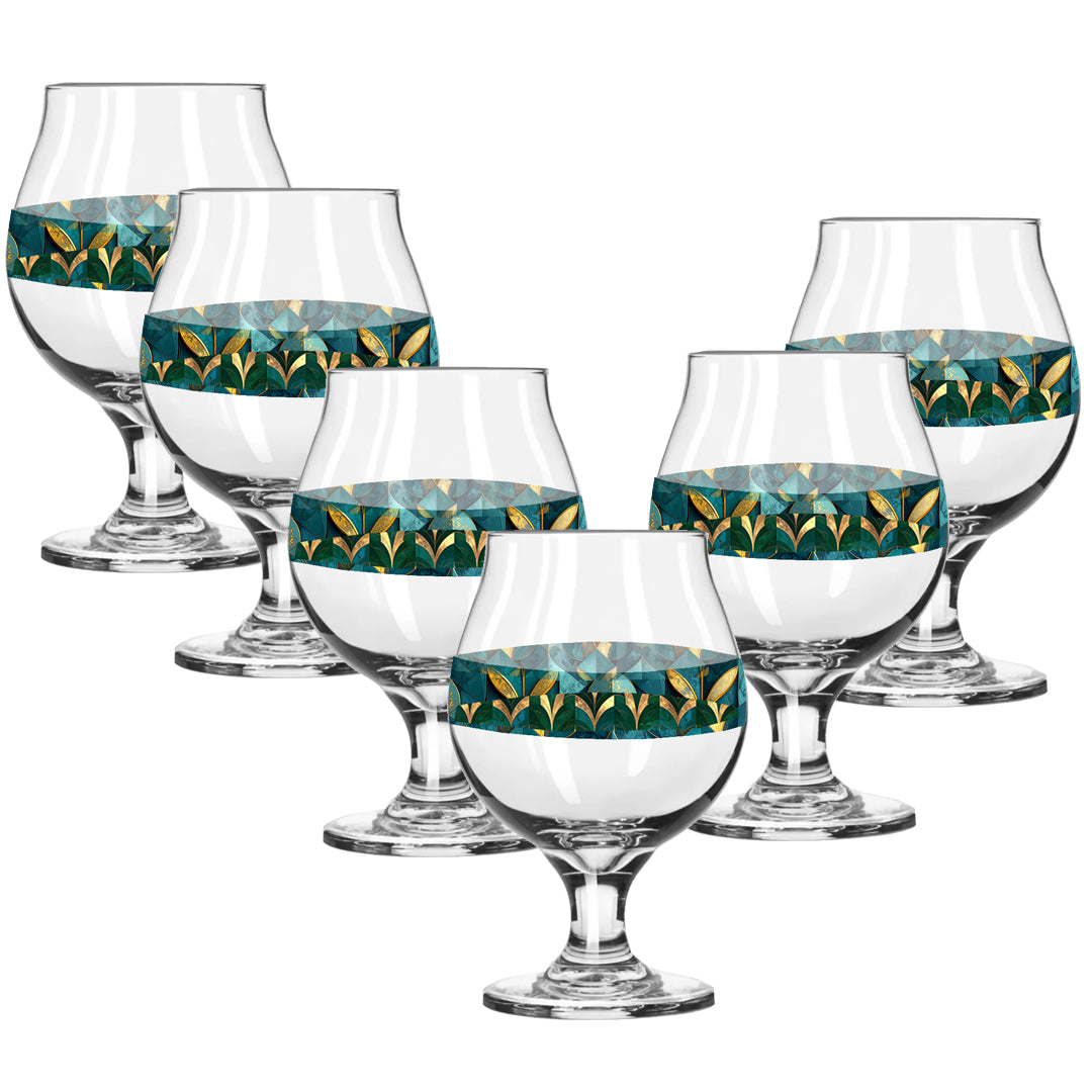 Gilded Patina Belgian Beer Glass | Elegant Custom Design