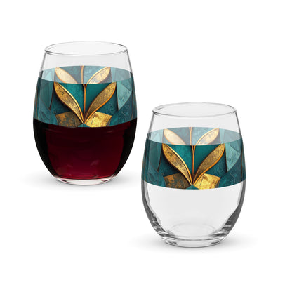 Gilded Patina Stemless Wine Glass | Signature Design