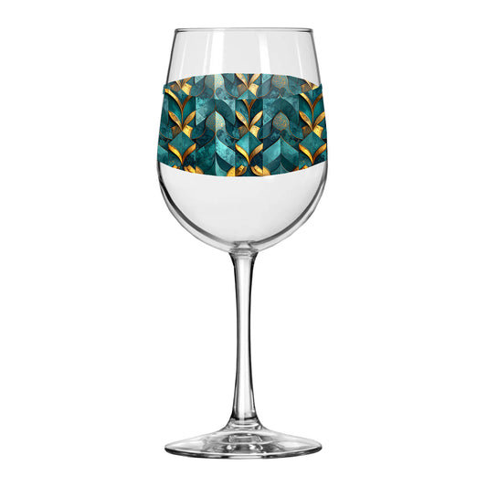 Gilded Patina Tall Wine Glass | Opulent Fragment Design