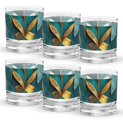 Gilded Patina Rocks Glass | Signature Design